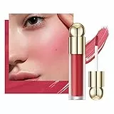 Lucoss Blush Liquido - Blush Make Up Fard Pesca Rosso Rosa Lunga Durata Impermeabile Non Appiccicoso