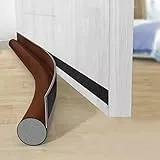 AiQInu Paraspifferi Sottoporta, Guarnizione Porta, Prova del Suono Ridurre il Rumore Mantenendo Caldo Dentro e Freddo Fuori, per Porte Interne ed Esterne, 96cm x 8cm, Marrone