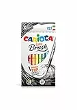 CARIOCA Pennarelli Super Brush, Pennarelli Colorati con Punta a Pennello, Punta Morbida e Flessibile, Ideali per Disegni Calligrafici, Lavabili, Colori Assortiti e Super Brillanti, 10 Pezzi