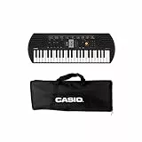 Casio SA-77 - Mini Tastiera polifonica 8 Voci e 44 tasti, Nera/Grigio + Bag Trasporto Originale Casio, Nero