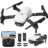Mini droni con 2 telecamere 720P idea10 Drone per bambini principianti RC Quadcopter con posizionamento ottico del flusso, mantenimento dell'altitudine, 360 ° Flip, 2 batterie
