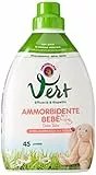 Vert di Chanteclair - Ammorbidente Bebè Dolce Talco - Ipoallergenico, Metal tested, 100% Attivi di Origine Vegetale, Extra Morbidezza sui Tessuti - 900 ml