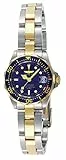 Invicta Pro Diver - Orologio da Donna in Acciaio Inossidabile con Movimento al Quarzo, Bicolore/Blu - 24 mm