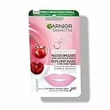 Garnier Maschera in Tessuto per Labbra, Formula Super Idratante e Rimpolpante, Con Ciliegia e Pantenolo, Confezione da 1