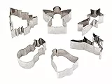 Paderno 47387-01 Set 6 Pezzi Tagliapasta Natale, Acciaio Inox