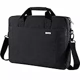 Voova Grande Borsa Lavoro per PC Portatile Laptop Computer Notebook 17 17.3 Pollici 30% di Capacità in Più Spessa e Impermeabile con Maniglia a Tracolla Compatibile con Macbook Dell HP Lenovo Nero