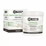 Felisept Salviette Da Dito Per La Cura Dei Denti Per Gatti 50 Pezzo igiene orale per gatti Riduce La Placca E Favorisce L'Alito Fresco Culle Da Dito Per Un'Efficace Pulizia Dei Denti