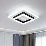 DELIPOP Plafoniera LED Moderna, 30W 3375LM Lampada da soffitto a LED Quadrata Bianca in Acrilico, Lampadario LED Soffitto per Soggiorno, Bagno, Corridoio, Luce Bianca Fredda 6500K, Diametro 30 cm