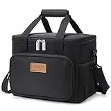 Lifewit Borsa Frigo Grande 12 Lattine (8.5L) Borsa Portapranzo Isolante Borsa Termica Soft Cooler per Uomo e Donna, Nero