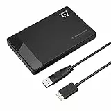 Ewent Case Hard Disk 2.5 pollici,USB Type A e Type B 3.2(Gen1) fino a 5Gbit/s,Enclosure Hard Disk Esterno,Box Case SATA III/UASP,Box SSD HDD 9.5mm e 7mm in ABS, Tool Free, Nero