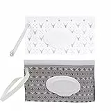 2 Pcs Salviette Umidi Borsa Wet Wipes Case Porta salviette riutilizzabili Salviette Dispenser Sacchetti Erogatore di Salviette Porta Salviette Umidificate Viaggio per Bambini Pochette Trucchi Donna.