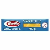 Barilla Pasta Spaghetti N.5 senza Glutine, Pasta Lunga di Mais Bianco, Mais Giallo e Riso Integrale, 400g