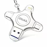 iDiskk chiavetta usb per iphone 128GB, pendrive USB Lightning 4 in 1 con certificazione MFi, usb iphone/USB-C iPad, funziona con l'ultimo dispositivo USB-C per iPhone/iPad, telefono Android, Mac e PC