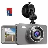 WeBeqer Dash Cam per Auto con Scheda SD 64G,Telecamera per Auto 1080P Full HD,Dashcam Auto LCD 3' con Grandangolo di 176°,G-Sensor, Registrazione in Loop, Monitor di Parcheggio,Visione Notturna IR,WDR
