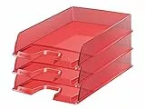 Esselte Europost – Set di 10 vaschette portacorrispondenza traslucido Set da 10 rosso semitrasparente