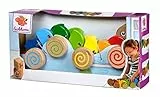 Eichhorn-Nachziehtier-100003446 Bruco da Tirare con Movimento, Lunghezza 32 cm, Materiale Legno di faggio, Multicolore, 100003447