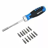 Amazon Basics Set di cacciavite magnetico a cricchetto, 12 pezzi in 1