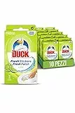 Duck Fresh Stickers - Adesivi Gel Igenizzanti WC, Fragranza Lime, Formato Scorta Da 10 Confezioni da 3 Pezzi Cad., 27 ml