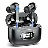 FAMOO Cuffie Bluetooth, Auricolari Bluetooth 5.3 Bassi Profondi, Cuffie Wireless con ENC mic, 40 Ore di Riproduzione Cuffie Senza Fili con Design Portatile, IPX7
