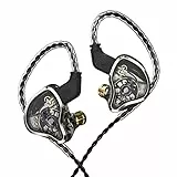 CCZ Warriors Auricolari In-Ear NEX 3BA 1Dd Cuffie IEM In Ear Monitor con Design Staccabile Cavo 2PIN 4N OFC per Cantante di Scena Musicista（argento, senza microfono）