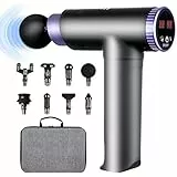 Pistola Massaggio Muscolare, Massaggiatore Portatile Elettrico 22 Velocità, Professionale Massaggiatore a Percussione Dei Tessuti Profondi con 8 Testine per Massaggio, per Rilassare i Muscoli