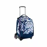 Seven Trolley Scuola Sganciabile Jack 3 Ruote Detach, Blu Viola, CLOUDY SHAPES, 3 in 1, Triplo Uso, Zaino Con Carrello Sganciabile e Zainetto Staccabile, Maxi Capienza, Scuola & Tempo Libero