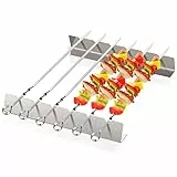 Homealexa Set di Spiedini per Barbecue, Spiedini per Griglia Kabob con Supporto, Accessori per Griglia con 6 Spiedi per Barbecue e Cornice, Accessori per Spiedi di Carne per Barbecue all'aperto