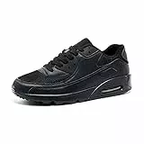 Scarpe da Ginnastica Donna Sportive Scarpe da Corsa Uomo Sneakers Scarpe Tennis Fitness Basse Running Scarpe da Allenamento Leggero Nere EU41