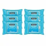 Neutrogena Salviette Struccanti, Hydro Boost, Idratanti, con Acido Ialuronico, Lozione Non Grassa, 6 Confezioni da 25 Pezzi
