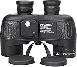 USCAMEL Binocolo 10x50 Professionale HD Militare Con Bussola Multifunzione Oscillante, Adatto Al Bird Watching, Caccia(Nero)