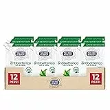 Neutro Roberts, Sapone Liquido Ecopouch Antibatterico, Ecoricarica Ecologica, Pelle Sana e Protetta, Té Verde - Confezione da 12 Pezzi da 400 ml