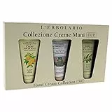 L'Erbolario Crema Mani Cofanetto Regalo Donna, Set Crema Mani Nutriente, Confezione Regalo, Confezione da Viaggio Formato: 3 x 30 ml