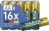 VARTA Pile AA, ricaricabili, confezione da 16, Recharge Accu Power on Demand, batteria ricaricabile, 2100 mAh Ni-MH, senza effetto memory, precaricate, pronte all'uso [Esclusivo su Amazon]