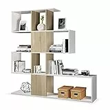 13Casa Kafka S02 Libreria, Rovere/Bianco, 145 x 29 x 145