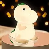 Vicukten Luce Notturna Bambini Dinosaur lampada da comodino Luci della camera da letto Dormi leggero con 7 Colori Lucina Notte, luminosità regolabili, Touch Lampada Notturna Colorata per bambini
