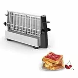 Moulinex Multipan On/off-Tostapane per Tutti i Tipi di Pane, 760 W, Fino a 4 fette, Acqua Fredda, Acciaio, Inossidabile, 4 Scomparti, Schwarz, Edelstahl