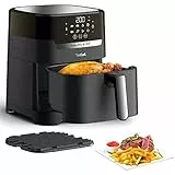 Tefal Fry & Grill Power Friggitrice Air Fryer + ricettario digitale App, piastra in alluminio pressofuso | friggitrice ad aria calda 2 in 1 e griglia | Display touch | 4,2 l | 8 programmi auto