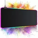 Tappetino Mouse Gaming RGB Grande Tappetino per Mouse XXL 800 * 300mm*40mm Gaming Mousepad 14 Effetti Luce Antiscivolo Impermeabile Tappeto Mouse per Computer e Laptop