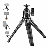 NEEWER Mini Treppiede da Tavolo in Metallo con Testa a Sfera Ruotabile a 360°,Per Riprese Verticali e Manuali,Cavalletto Portatile con Vite da 1/4' per Fotocamere,Smartphone,Action Camera,Max.3kg,TP29