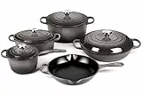 Le Creuset Signature - Set di pentole in ghisa, 9 pezzi (ostrica)