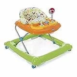 Chicco Girello Circus, Girello Bambini, per i Primi Passi, con Pannello Giocattolo, Altezza Regolabile, 8 Freni di Sicurezza, 4 Ruote Girevoli, Pieghevole e Compatto, 6 mesi +, Verde con Fantasie