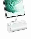 VEGER Power Bank USB C 5000mAh, PD 20W Mini Caricabatterie Portatile, Caricatore Portatile piccolo compatibile con Samsung/Huawei/Xiaomi/OPPO/Qculus Quest/Giochi Switch, Telefoni Android, ecc (Bianco)