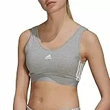 adidas Essentials 3-Stripes Top Senza Maniche, Brgrin/Bianco, L Donna