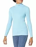 Amazon Essentials Maglione Dolcevita Leggero a Maniche Lunghe vestibilità Aderente Donna, Azzurro, L