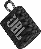 JBL GO 3 Speaker Bluetooth Portatile, Cassa Altoparlante Wireless con Design Compatto, Resistente ad Acqua e Polvere IPX67, fino a 5 h di Autonomia, USB, Nero