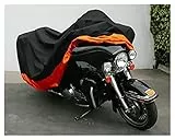 Copri Bicicletta XXXL. Cover moto arancione per Harley Davidson Street Glide Electra Glide Ultra Classic FLHTCU. Strada King Touring Honda GL
