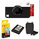 KODAK, confezione deluxe per fotocamera istantanea Printomatic con carta zincata (20 fogli) e custodia deluxe, album fotografico, cornice da appendere e comoda tracolla, Sable