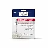Acqua Alle Rose, Maschera Viso Antirughe Intensiva senza Età, Ingredienti Naturali, con Acido Ialuronico Vegetale, Riduce le Rughe e Rimpolpa la Pelle, 1 Maschera Viso, 2 ml