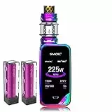 Sigaretta Elettronica, Authentic Smok 225W X Priv Kit, Vapes Starter Kit con 8ml TFV12 Prince Tank e Colorfulscreen, senza nicotina, senza liquido (prisma arcobaleno)