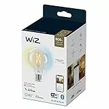 WiZ Lampadina Smart WiFi, Luce Bianca Dimmerabile, Filament, E27, 7W, Tecnologia SpaceSense, Controllo Vocale (Alexa, Apple HomeKit, Google Home)